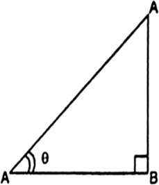 
Let us draw a right angle triangle, right angled at B.We know that: 