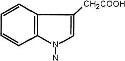 Give the structural formula of Indole-3-acetic acid (IAA).