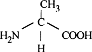 Give the structure of amino acid, alanine.