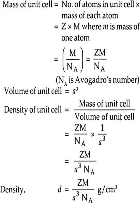 
Let ‘a’ be the edge length of a cubic unit cell and it contains ?