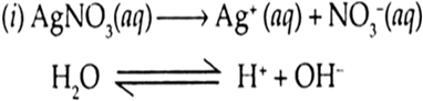 
At cathode: Ag+ are preferably discharged as compared to H+ as its 
