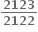 bold 2123 over bold 2122