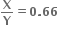 bold X over bold Y bold equals bold 0 bold. bold 66