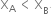 straight X subscript straight A space less than space straight X subscript straight B to the power of times end subscript