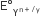 straight E degree subscript straight Y to the power of straight n plus divided by straight y end exponent end subscript