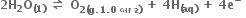 bold 2 bold H subscript bold 2 bold O subscript bold left parenthesis bold 1 bold right parenthesis end subscript bold space bold rightwards harpoon over leftwards harpoon bold space bold O subscript bold 2 bold left parenthesis bold g bold. bold 1 bold. bold 0 bold space bold બ ા ર bold right parenthesis end subscript bold space bold plus bold space bold 4 bold H subscript bold left parenthesis bold aq bold right parenthesis end subscript bold space bold plus bold space bold 4 bold e to the power of bold minus bold space