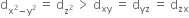 straight d subscript straight x squared minus straight y squared end subscript space equals space straight d subscript straight z squared end subscript space greater than space straight d subscript xy space equals space straight d subscript yz space equals space straight d subscript zx