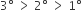3 degree space greater than space 2 degree space greater than space 1 degree