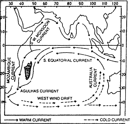 Currents of the Indian Ocean (Summer)