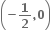 open parentheses bold minus bold 1 over bold 2 bold comma bold 0 close parentheses