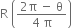 straight R space open parentheses fraction numerator 2 straight pi space minus space straight theta over denominator 4 space straight pi end fraction close parentheses
