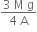 fraction numerator 3 space straight M space straight g over denominator 4 space straight A end fraction