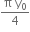 fraction numerator straight pi space straight y subscript 0 over denominator 4 end fraction