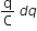 straight q over straight C space d q