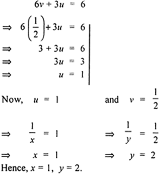 
Considering equation6x + 3y = 6xyDividing both side by xy, we get
Con