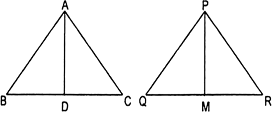 
Given: AD and PM are medians of triangles ABC and ∆PQR. It is given