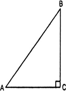 
Let us consider a triangle ABC, right angled at C. we have,then,   