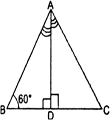 
Consider an equilateral ΔABC. Since each angle in en equilateral tri