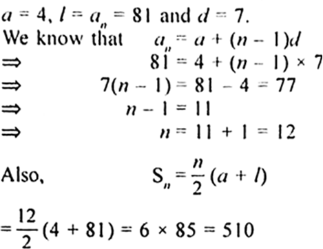 
Let ‘a’ be the first term, ‘d’ be the common difference and ?