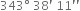 343 degree space 38 apostrophe space 11 apostrophe apostrophe