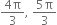 fraction numerator 4 straight pi over denominator 3 end fraction comma space fraction numerator 5 straight pi over denominator 3 end fraction