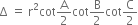 straight capital delta space equals space straight r squared cot straight A over 2 cot straight B over 2 cot straight C over 2