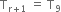 straight T subscript straight r plus 1 end subscript space equals space straight T subscript 9