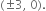 left parenthesis plus-or-minus 3 comma space 0 right parenthesis.