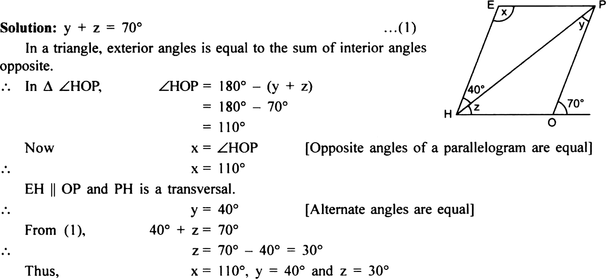 The Adjacent Figure Hope Is A Parallelogram Find The Angle