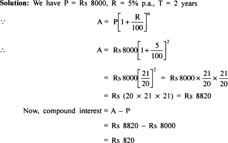 Find the compound interest on rupees 5000 at the rate of 