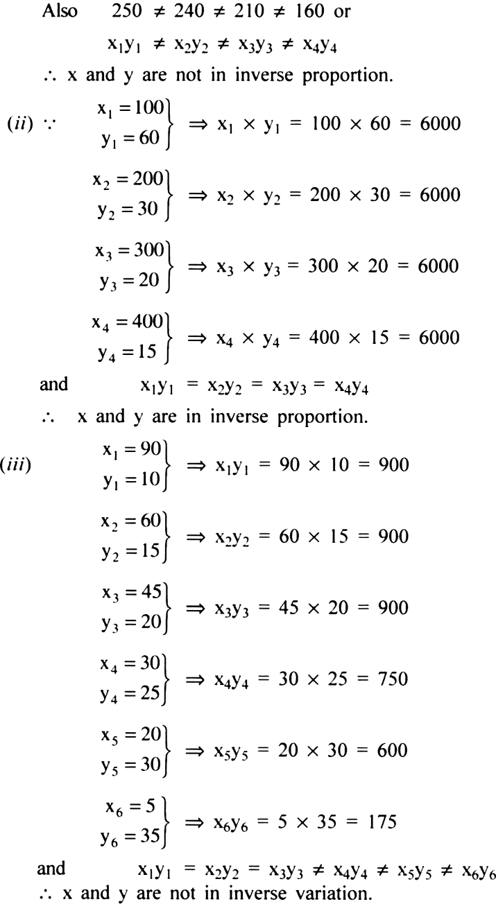 
(i)   ∵               X1 = 50 and  Y1 = 5 x1Y1 = 