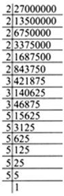 
(i) We have 2700 = 2 x 2 x 3 x 3 x 3 x 5 x 5We do  not get complete 