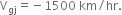 straight V subscript gj equals negative 1500 space km divided by hr.