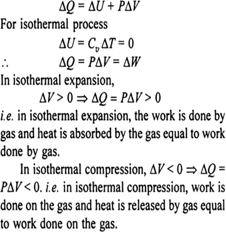 
An ideal gas equation is,PV = nRTSince in isothermal process, T is co