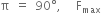 straight pi space equals space 90 degree comma space space space straight F subscript max space