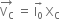 stack straight V subscript straight C with rightwards arrow on top space equals space stack straight I subscript 0 with rightwards arrow on top space straight X subscript straight C