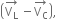 open parentheses stack straight V subscript straight L with rightwards arrow on top space minus stack straight V subscript straight C with rightwards arrow on top close parentheses comma