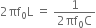 2 πf subscript 0 straight L space equals space fraction numerator 1 over denominator 2 πf subscript 0 straight C end fraction
