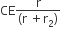 CE fraction numerator straight r over denominator left parenthesis straight r space plus straight r subscript 2 right parenthesis end fraction