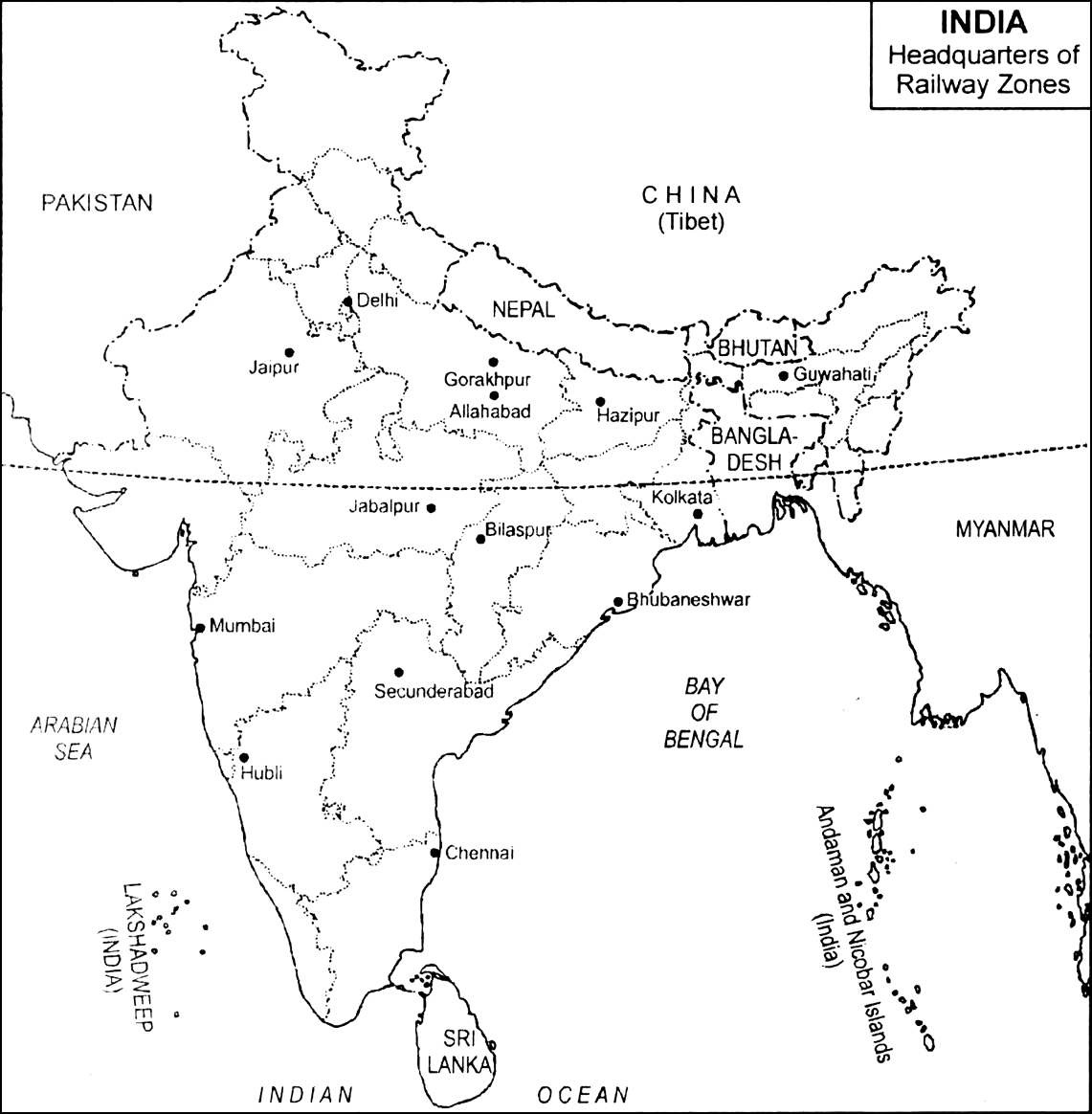 railway zones map in india Name The Current Zones Of Indian Railways With Their Headquarters railway zones map in india
