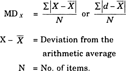 Mean Deviation Formula